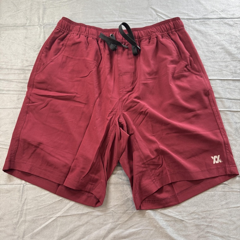 Dixxon‎ Mens Lined Athletic Shorts M Maroon The Brad Compression Gym Activewear